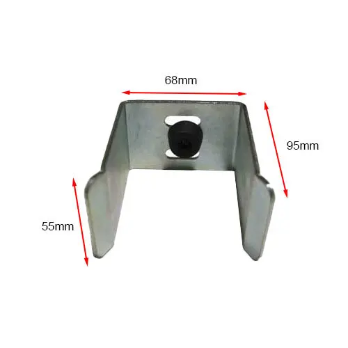 Steel Sliding Gate Holder-Catcher for Gates 65mm, Rubber Stop.webp