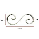 DS - Scroll  200x80x12x6mm - Zinc.webp