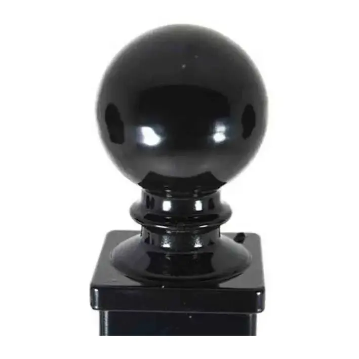 [MS901] Black Aluminium Post Ball Cap for 50x50 mm Tube
