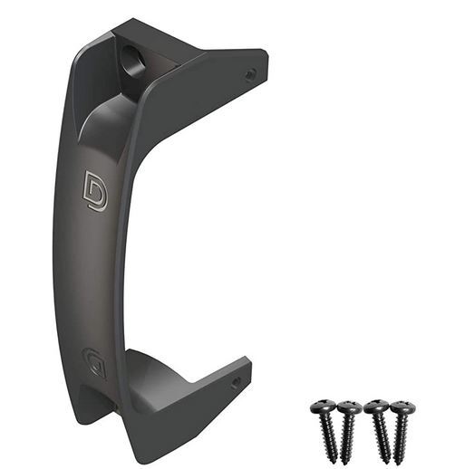 D&D Ergonomic Gate Handle, BLACK, Reversible for Right or Left Handing