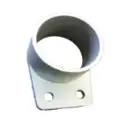 Aluminium Fence Rail Bracket, 50mm Round Tube, Single Lug, 2 Hole