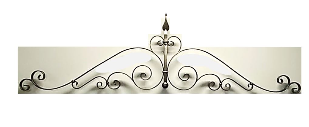 [MT900] Decorative Fencing Spear Weld on : 600 (H) x 2240mm long powder coated Black