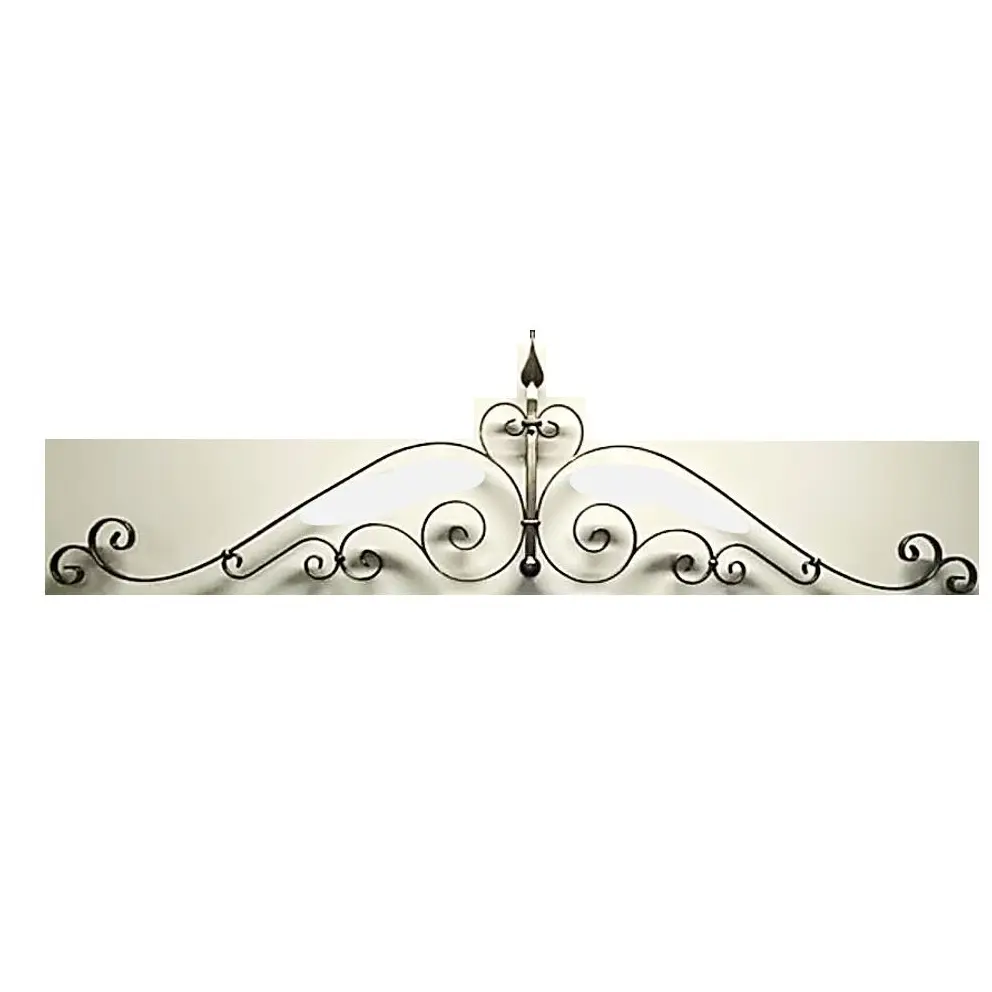 [MT999] Decorative Fencing Spear Weld on : 600 (H) x 2240mm long powder coated Black