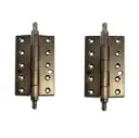 Stainless Steel Decorative Butt Hinges - 150x100x2.5mm, Rusted Finish - Pair