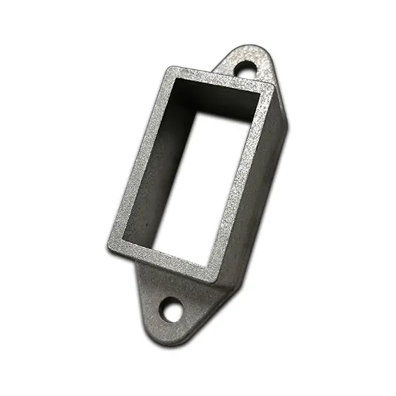 [BKRB526] Aluminium Fence Rail Bracket, 50x25mm Tube, Double Lug, 2 Holes