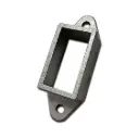 Aluminium Fence Rail Bracket, 50x25mm Tube, Double Lug, 2 Holes