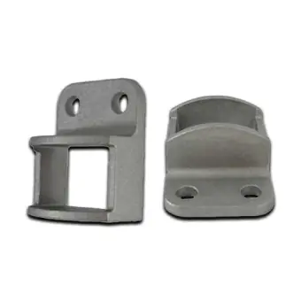 Aluminium Fence Rail Bracket, 38x25mm Tube, Single Lug, 2 Hole