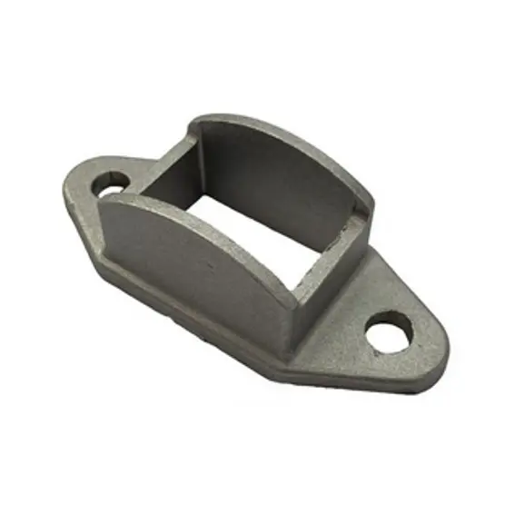 Aluminium Fence Rail Bracket, 38x25mm Tall Tube, Double Lug, 2 Hole