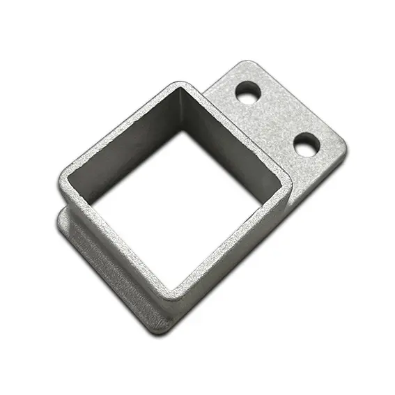 Aluminium Fence Rail Bracket, 40x40mm Tube, Single Lug, 2 Hole