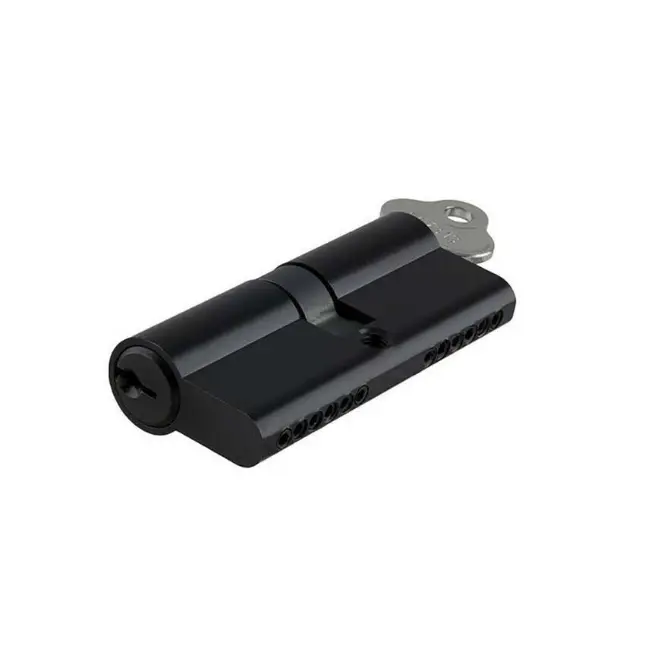 [KB709] Euro Key Barrel, 70mm Full Cylinder, Keyed Alike - Black KA1