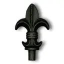 BLACK - Aluminium Fence Spear: Queen Male for 20x20mm post SHS 