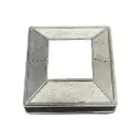 Square Aluminium Base Plate Cover: 50x50mm Post, 100x100mm Base - 2PC