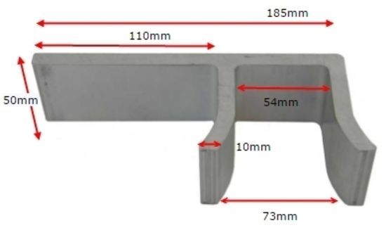 [SGSB428] Aluminium Sliding Gate Holder/Catcher for Gates  50mm with Mounting Bracket