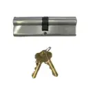 Euro Key Barrel 70mm 5 Pin Double keyed Cylinder C4- Chrome - Key different.