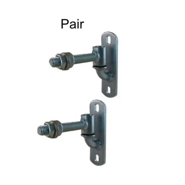 Adjustable Bolt-On Gudgeon and Trunnion Hinges - Silver, 120x16mm Rod - Pair