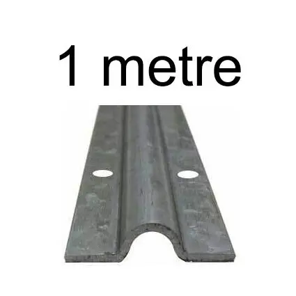 [RT376] Galvanised steel U Groove Above Ground Floor Track for Sliding Gates 1 Metre