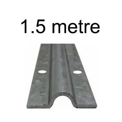[RT378] Galvanised steel U Groove Above Ground Floor Track for Sliding Gates 1.5 Metres