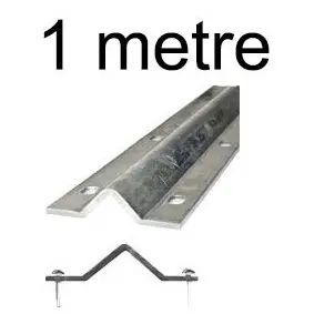 [RT426] Galvanised steel V Groove Above Ground Floor Track for Sliding Gate 1 Metre