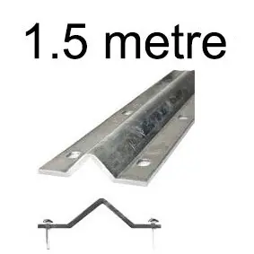 [RT428] Galvanised steel V Groove Above Ground Floor Track for Sliding Gate 1.5 Metres