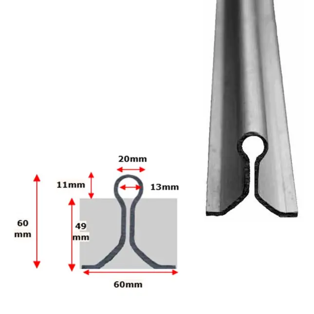 [RT462] Galvanised steel in ground Track 5.8 Metres (pick up only)