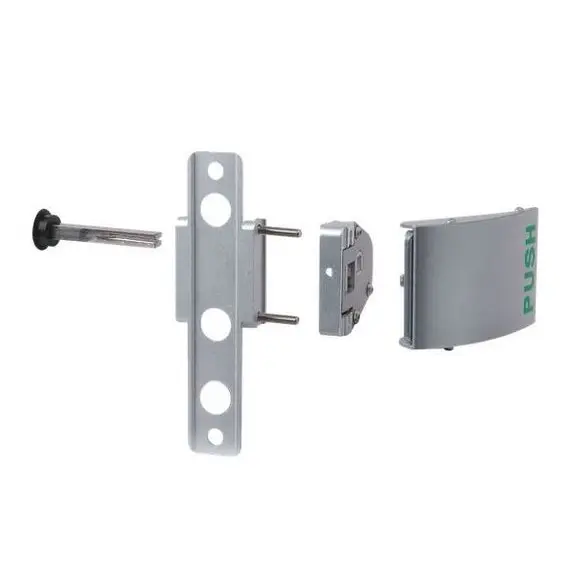 [GH040] Locinox Insert Mortice Lock Handle - 3006PUSH - Aluminium in Satin Chrome Silver