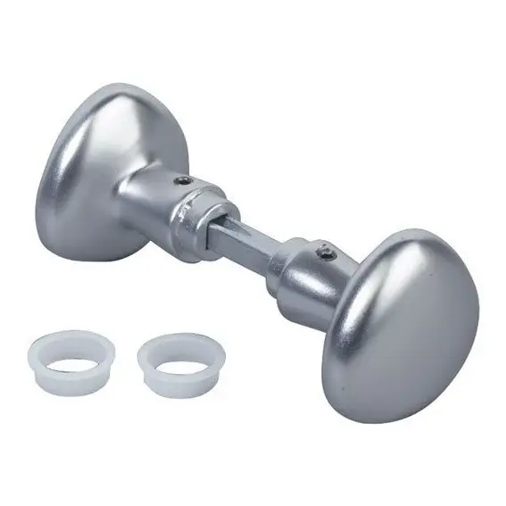 [GH028] Locinox Insert Mortice Lock Handle - 3006R - Aluminium in Satin Chrome Silver - Pair