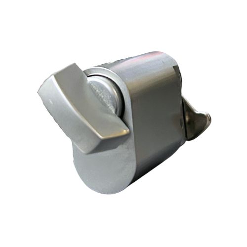 [KB350] Oval Key Barrel, 35mm Half Cylinder, Turn Snib - Satin Chrome
