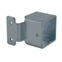 Steel Fence Rail Bracket, 40x40mm Tube, Mounting Lug, 2 Hole