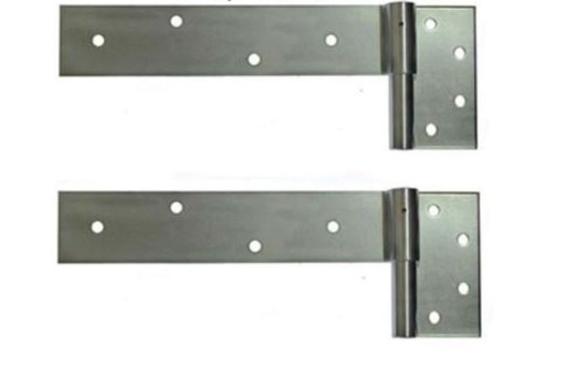 Zinc Plated Strap Hinges For Timber Gates - 25mm Pin, 350x70mm, RH, Silver - Pair