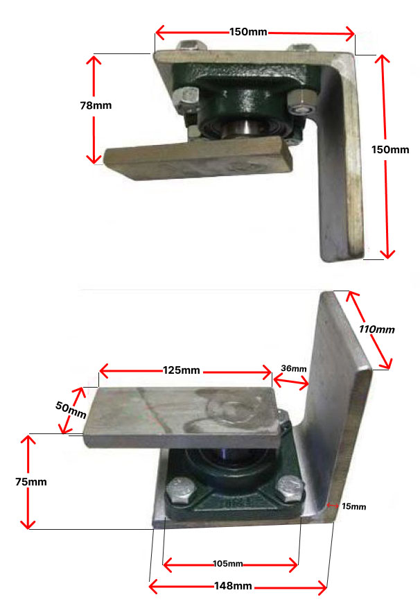 [HN405] Heavy Duty Swing Gate Bearing Hinges for gate up to 2000 kg - Top & Bottom hinge