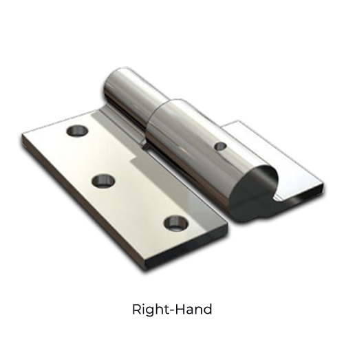 Zinc Plated Weld to Screw Prison Hinges - 19mm Pin, RH, Silver - Pair