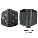 D&D TruClose Adjustable Self Closing Hinges - 70kg, Black, For Metal/Vinyl/Wood, 19mm Gap, Two Legs - Pair