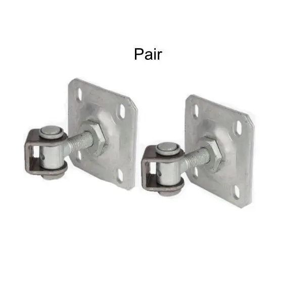 [HN284] Hot Dipped Galvanized Adjustable Swing Gates Hinge with Fixing Plate - 20mm neck  67mm long - pair