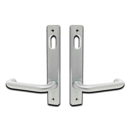 [FK293] Lockwood Insert Mortice Lock Handle Set - Oval, 3582/3782, Marine Grade - Stainless Steel in Satin Chrome Silver - Pair