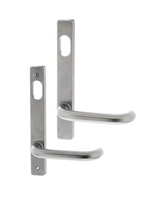[FK295] Kit-Stainless Steel 304 Lever Handle Set for LOCKWOOD 3582/3782 Mortice Lock Long Plate Chrome Front & Back