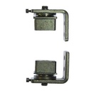Zinc Plated Steel Insert Bolt-On Bearing Hinges For 50x50mm Steel Tube - Up To 350kg - Pair