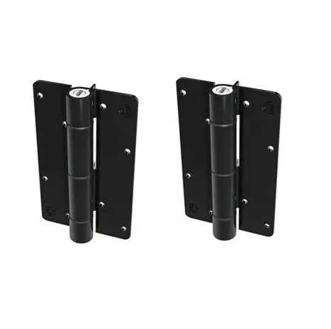 [HN822] D&D Kwikfit Self Closing Hinges - 20kg, Black, Alignment Ridges - Pair