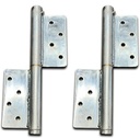 Zinc Plated Screw to Screw Self Closing Hinges - LH, Up To 120kg - Pair