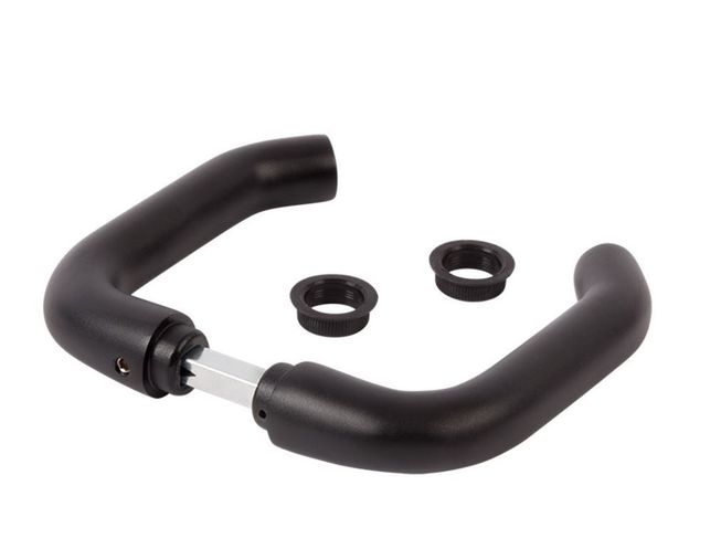 [GH023] Locinox Insert Mortice Lock Handle - 3006B-H - Aluminium in Matt Black - Pair