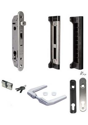 Locinox FORTYLOCK Euro Insert Mortice Lock - Complete Kit - 40x40 Frame, 20mm Backset, Silver - For Swing Gates