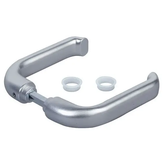 [MKLH323] Locinox Insert Mortice Lock Handle - 3006S - Aluminium in Satin Chrome Silver - Pair