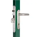Locinox Swing Gate Mortice Lock H Metal 35 mm Back Set complete Kit- Aluminium Handle