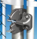 D&D LokkLatch General Purpose Gate Latch For Round Post - Black Lock, Double Sided, Keyed Different