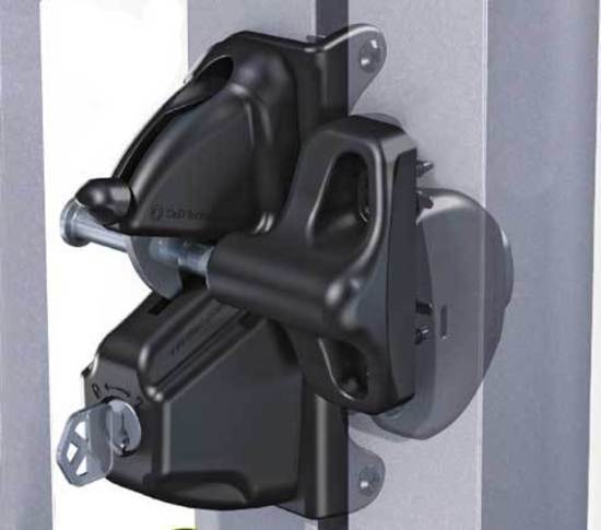 [FK425] D&D LokkLatch Deluxe Gate Latch- Black Lock, Double Sided, Keyed Different