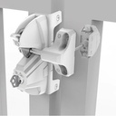 D&D LokkLatch Deluxe Gate Latch- White Lock, Double Sided, Keyed Different