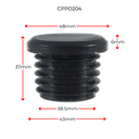 Long Neck Plastic Round Cap 40NB or 48.3mm Black