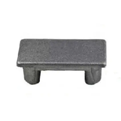 Aluminium rectangular cap 50x25mm (1.6mm wall)