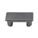 Aluminium rectangular cap 50x25mm (1.6mm wall)