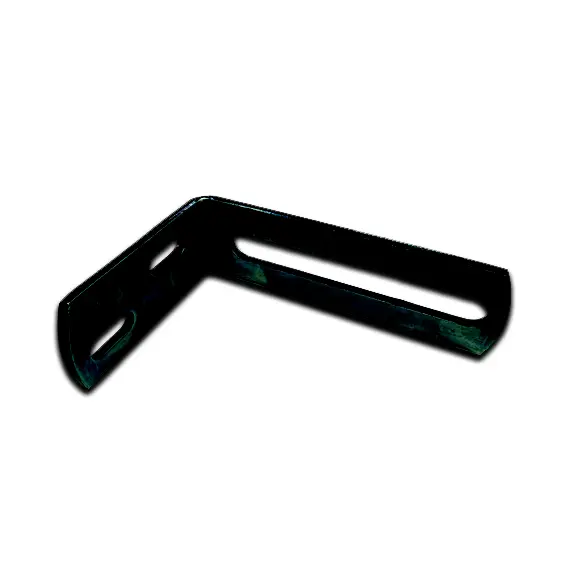 Sliding Gate Guide Angle Bracket - 130x110mm, To Suit M16, Black