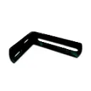 Sliding Gate Guide Angle Bracket - 165x115mm, To Suit M16, Black